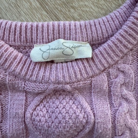Jessica Simpson Pink Cable Knit Sweater and Pants Set - Picture 3 of 4